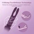 Advance Tecnology Purple 3 In 1 Hither Clitoral Tickling Rabbit Vibrator For Women