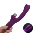 Advance Tecnology Purple 3 In 1 Hither Clitoral Tickling Rabbit Vibrator For Women