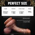 6.89 Inches Soft Realistic Uncut Foreskin Silicone Penis Dildo with Suction Cup