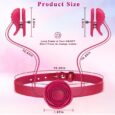 Vibrating Nipple Toys and Rose Red Collar Breast Teasing Stimulation Tools For Women