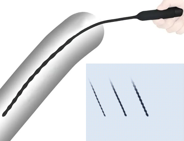 Urethral Sound Black Vibrator For Men