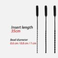 Black urethral sound dilator 0.6mm 10 frequency urethral vibrator catheter Sex Toys For Men