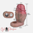 4.57inches Wide Large Realistic Open Ended Liquid Silicone Hollow Penis Sleeve For Men