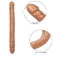14 Inches Choco Brown Realistic Dual Head Penis Dildo