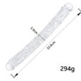Double-Sided Lesbian Clear Jelly 34 cm Double Dildo Realistic Dildo