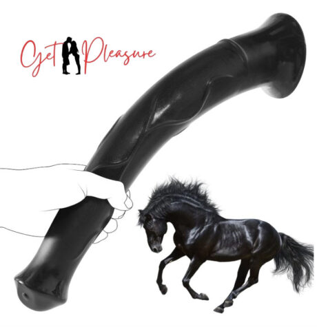 Black 40cm Soft and Realistic Huge Animal Penis Horse Dildo