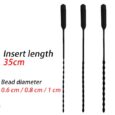 6mm Beginners vibrating urethral dilator With 10 different frequency vibration modes Black