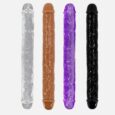 Double-Sided Lesbian Clear Jelly 34 cm Double Dildo Realistic Dildo