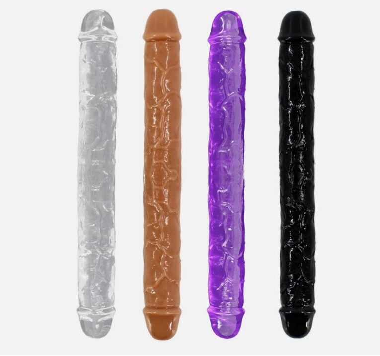 34cm Crystal Clear Dual Head Penis Dildos India