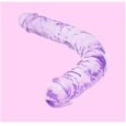 34 cm Purple Jelly Realistic Double Head Penis Dildo