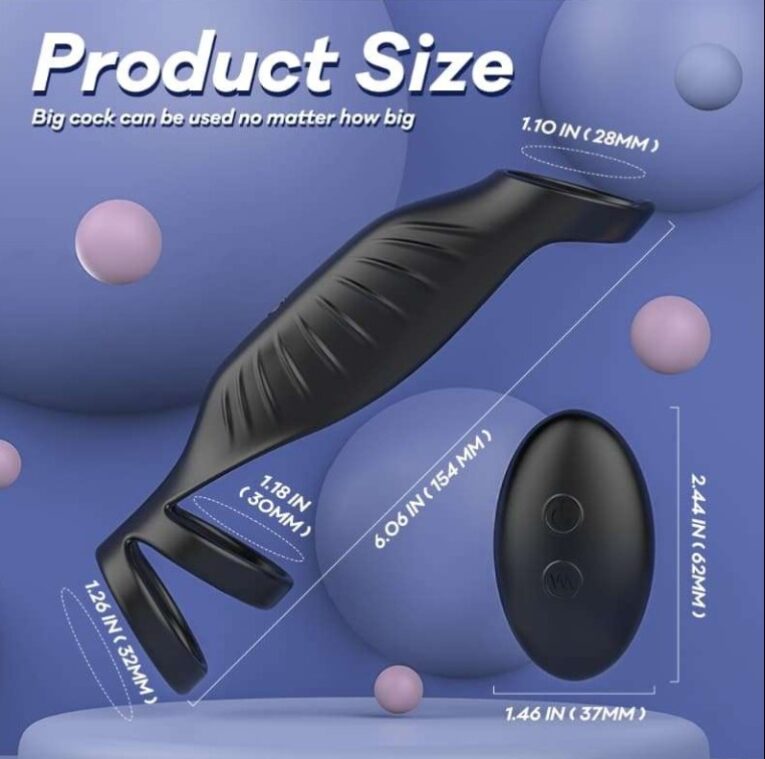 6 Inches Vibrating Penis Ring With remote control