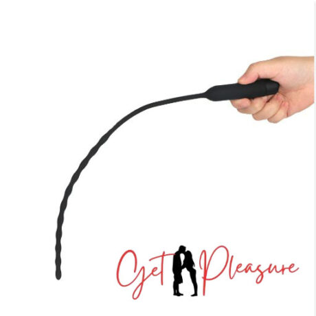 0.8cm Black Urethral Vibrator Catheter Penis Insertion Plug Sex Toy For Men