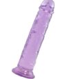 8.1 Inches Purple Jelly Silicone Dildo With Strong Suction Cup
