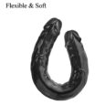 14 Inches Black Jelly Double Dildo Sex Toy for Women