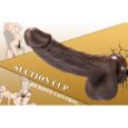 Realistic Classic Silicone 8.7 Inches Thrusting Heating Vibrating Brown Penis Dildos