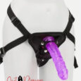 8.3 Inches Purple Strap-On Harness Kit with Dildo For Women