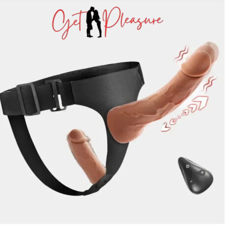 Double Ended Strap-on Penis Dildo With Wireless Remote