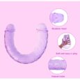 34 cm Purple Jelly Realistic Double Head Penis Dildo