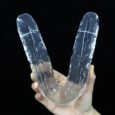 Double-Sided Lesbian Clear Jelly 34 cm Double Dildo Realistic Dildo