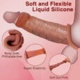 Open Glans Tip Thick Dick Girth Erection Enhancer Penis Sleeve For Men