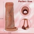 Open Glans Tip Thick Dick Girth Erection Enhancer Penis Sleeve For Men