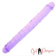 34 cm Purple Jelly Realistic Double Head Penis Dildo