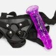8.3 Inches Purple Strap-On Harness Kit with Dildo For Women