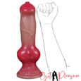 13.19 Inches XXL Big Giant Dog Knotted Silicone Dildo India