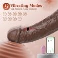 Remote With App Control Vibrating Penis Sleeve Brown