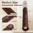 Remote With App Control Vibrating Penis Sleeve Brown