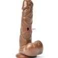 Realistic Lifelike Brown Silicone Penis Dildo with Suction Cup -7 inches