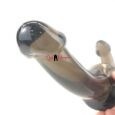 Lesbian Strapless Jelly Black Dildo For Couple