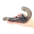 Lesbian Strapless Jelly Black Dildo For Couple