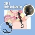 Detachable Adjustable Size Black Inflatable Silicone Anal Beads beginners to advanced players