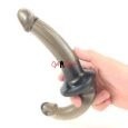 Lesbian Strapless Jelly Black Dildo For Couple