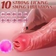 Hyper Realistic Tongue Licking Vibrating Penis Sleeve With Wireless Remote