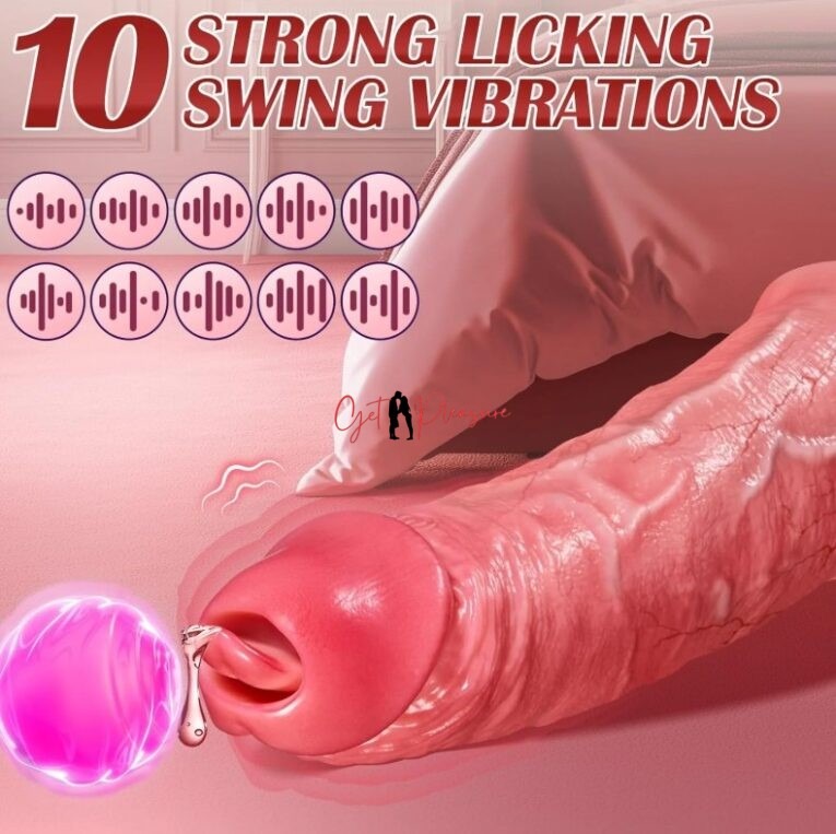 Licking Tongue Skin Penis Sleeve For Male