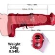 18.2cm Silicone Reusable Red Horse Penis Extender Sleeve