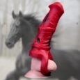 18.2cm Silicone Reusable Red Horse Penis Extender Sleeve