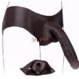 10 Inches Extra Lange Wearable Realistic Huge Black Hollow Pant Dildo Extender For Men