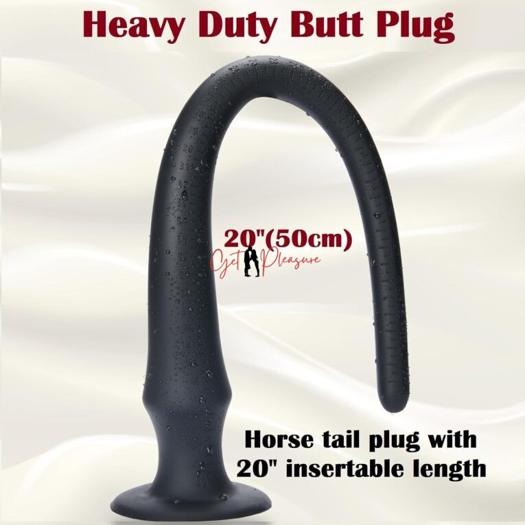20 Inches Black Horse Tail Anal Buttplug Sex Toys India