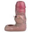 Open Glans Delay Ejaculation Penis Sleeve with wolf Knot Testicle Ring