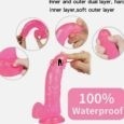 Jelly Realistic Dong Pink 8 Inches With Suction Base