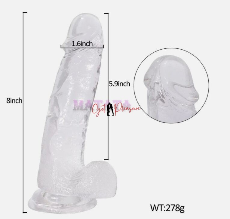 7 Inches Crystal Clear Penis Dildos India