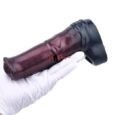 black and red platinum finish  Unique Horse Penis Texture and cock sleeve 6.88 Inches