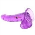 8 Inches Jelly Purple Dildo With Strong Suction Cup