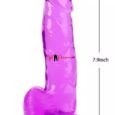 8 Inches Purple Strapon Dildo With Harness