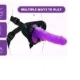 8 Inches Purple Strapon Dildo With Harness