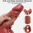 7.7 Inches Open Ended Realistic Cock Sleeve With Penis Ring For Men