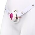 Vagina Shape White Male Chastity Device With Belt